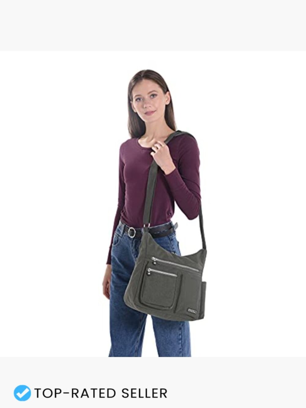 Women's Nylon Crossbody Purse Lightweight Anti-Theft RFID Travel Everyday Bag - Picture 6 of 7
